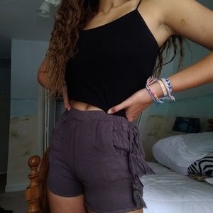 💜Trendy Loveriche purple lace up side shorts💜